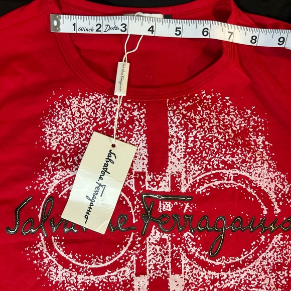 Salvatore Ferragamo Red Graphic Tee - Picture 7 of 8